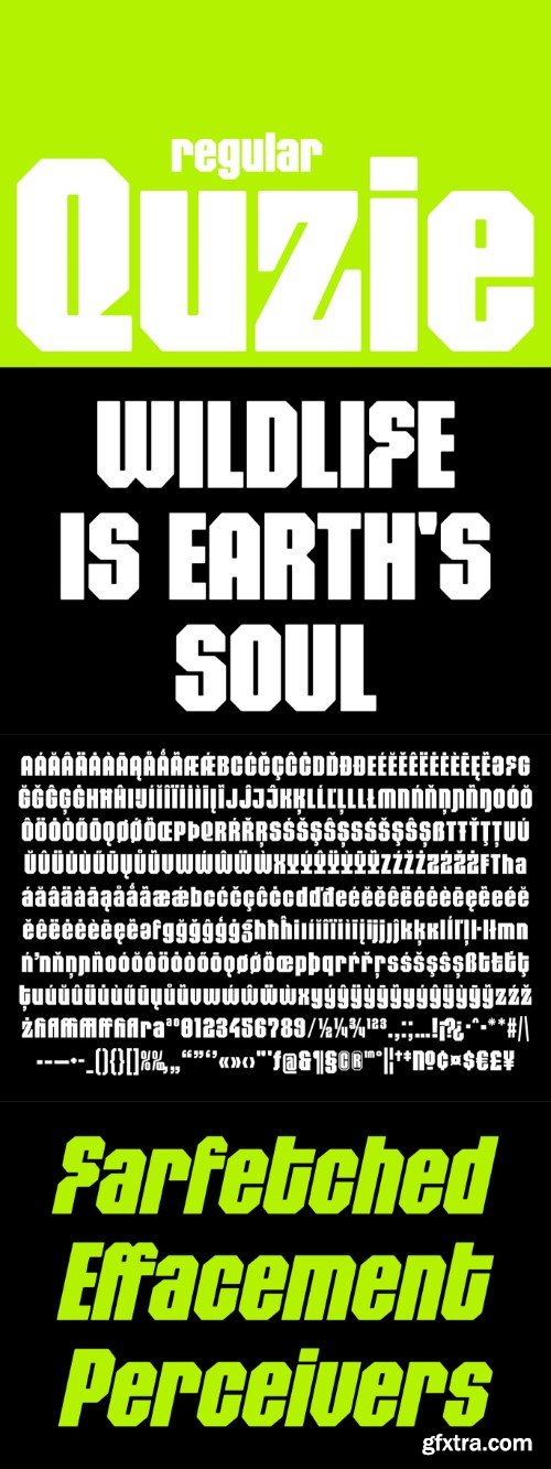 Quzie Regular font