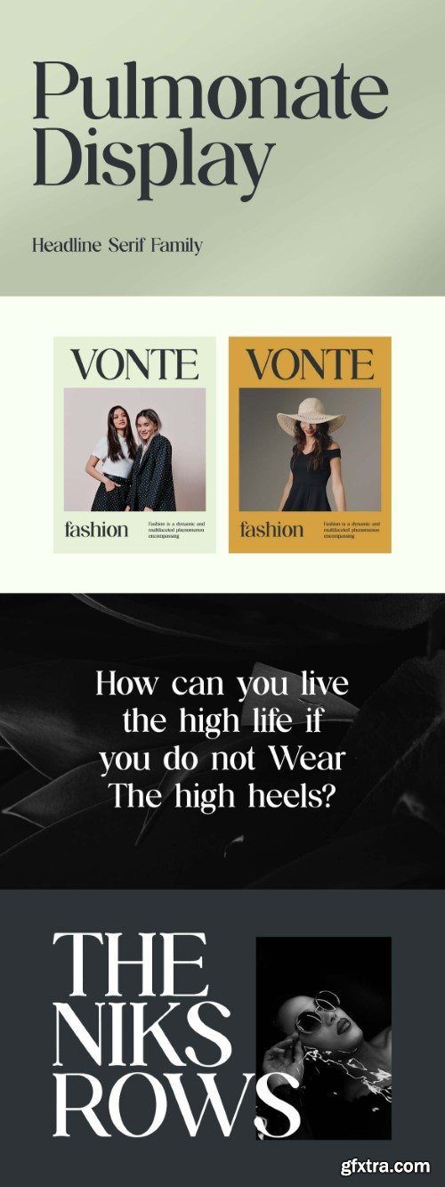 Pulmonate Display Headline Serif Font Family