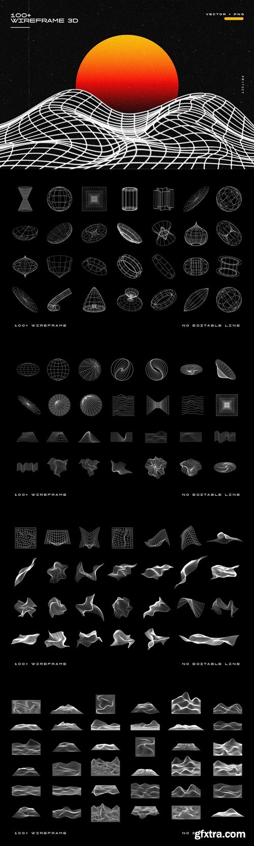 CreativeMarket - Wireframe Design Element 7375287