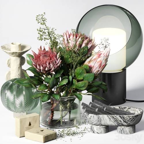 '3dsky Pro - Decorative set 019 with a bouquet of proteus' '3dsky Pro - Decorative set 019 with a bouquet of proteus'
