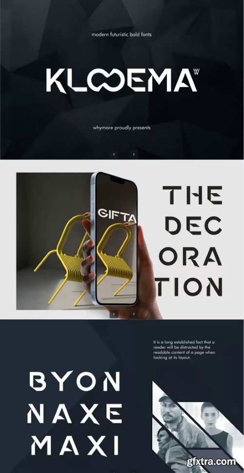 Kloema – Logo Modern Font | Futuristic Bold Font