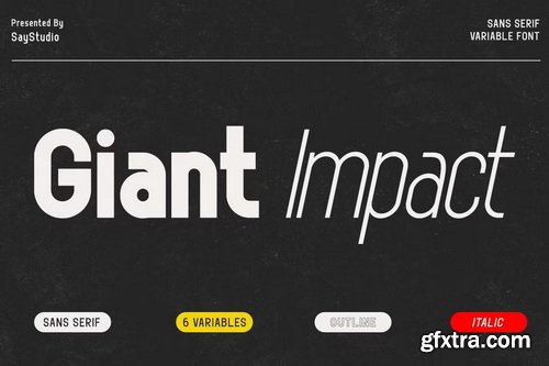 CreativeMarket - Giant Impact Grotesque Sans Font
