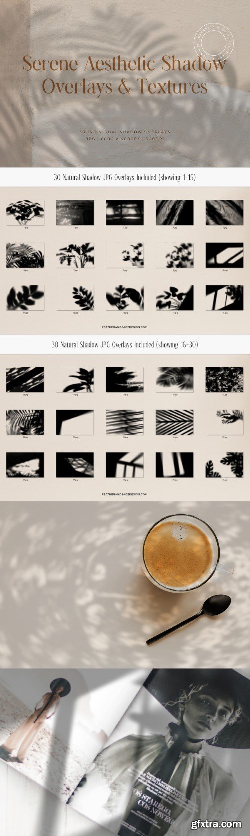 Creativemarket - Serene Aesthetic Shadow Overlays