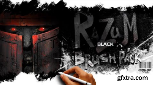 Gumroad - RAZUM BRUSH PACK BLACK EDITION PROCREATE