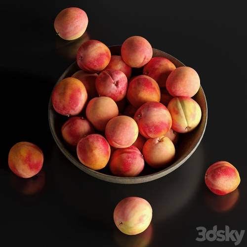 '3dsky Pro - Peaches in a Ceramic Bowl' '3dsky Pro - Peaches in a Ceramic Bowl'