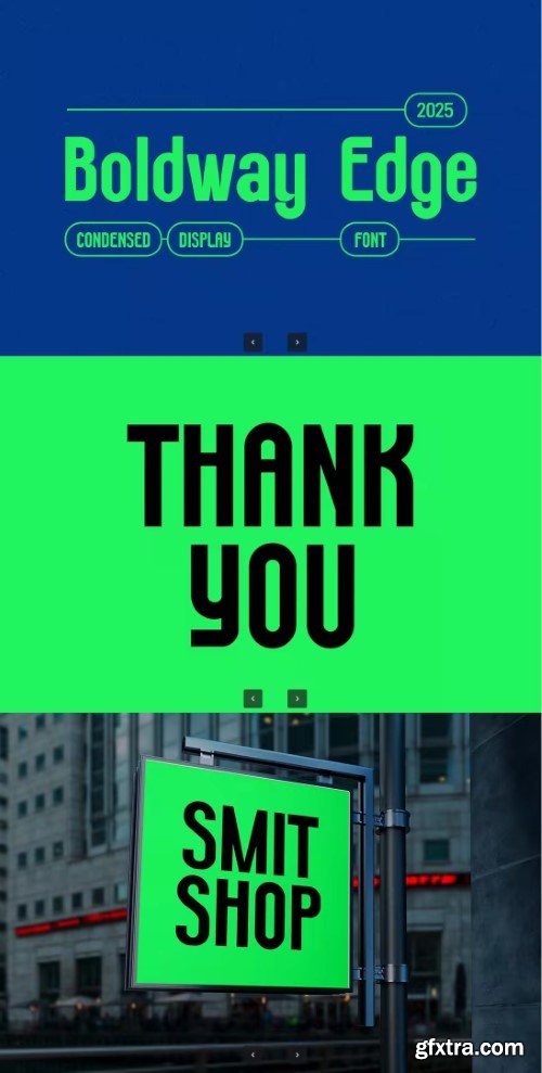 Boldway Edge Condensed Display Font