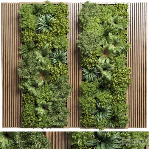 '3dsky Pro - Fitowall Wood frame Vertical graden wall decor bax' '3dsky Pro - Fitowall Wood frame Vertical graden wall decor bax'