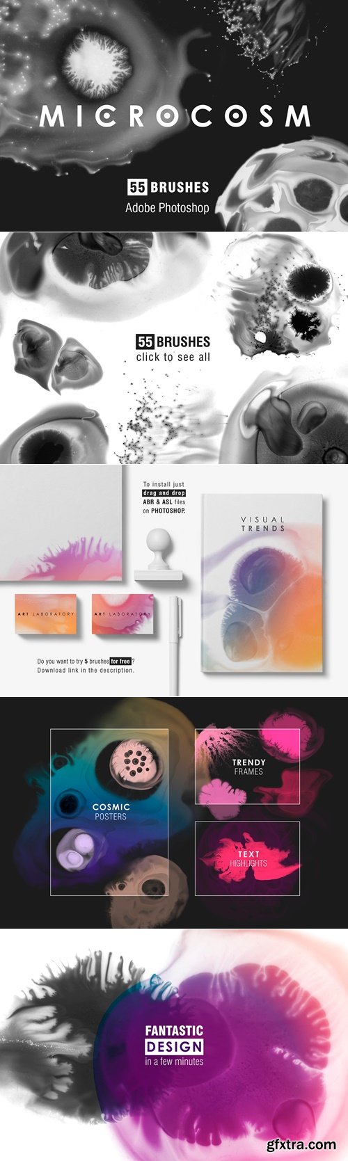 CreativeMarket - MICROCOSM - 55 Photoshop brushes 2594593