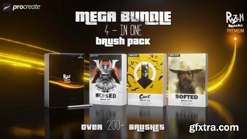 Gumroad - RAZUM_INC MEGA BUNDLE PREMIUM FOR PROCREATE 5 (4 in 1)