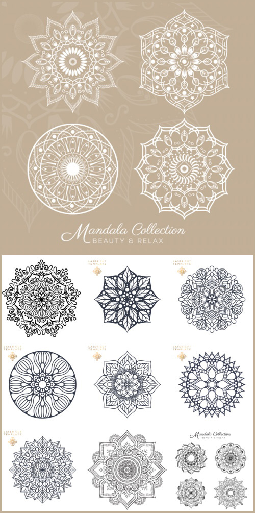 Set of Mandala Decorative & Ornamental Design 10xEPS