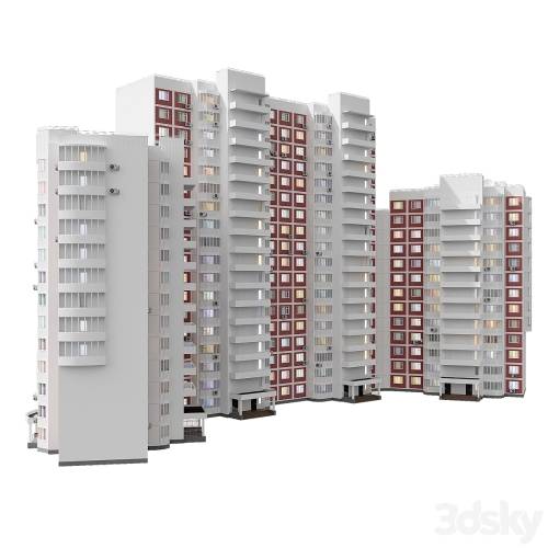 '3dsky Pro - KOPE M sail 7-12 floors 4 sections' '3dsky Pro - KOPE M sail 7-12 floors 4 sections'