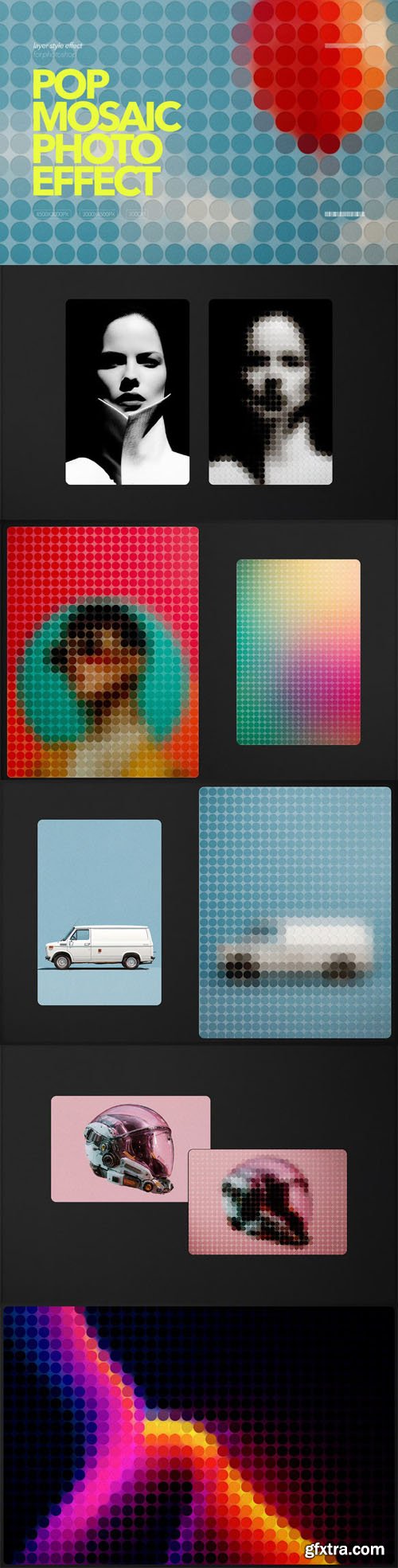 Pop Mosaic Photo Effect for Photoshop