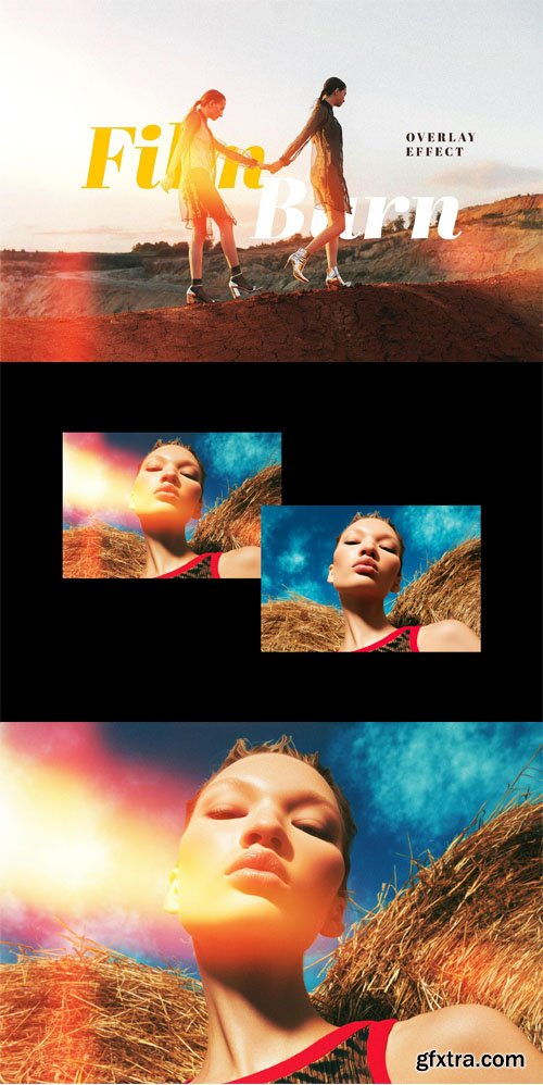 Film Burn Photo Effect - Photoshop PSD Overlay Effects