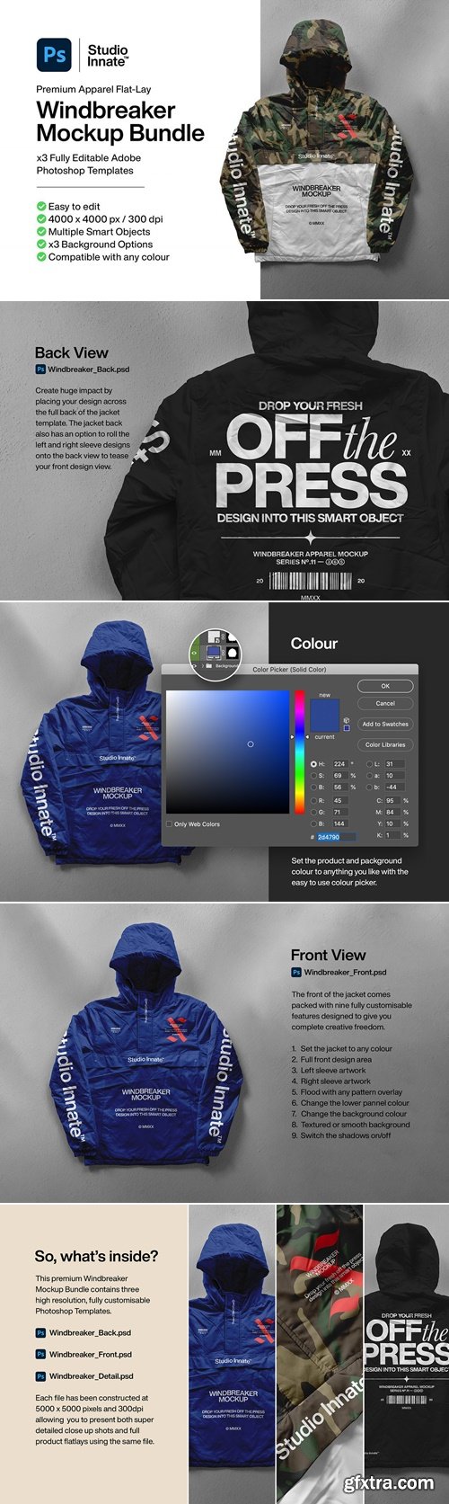 CreativeMarket - Windbreaker Jacket - Mockup Bundle 5346858
