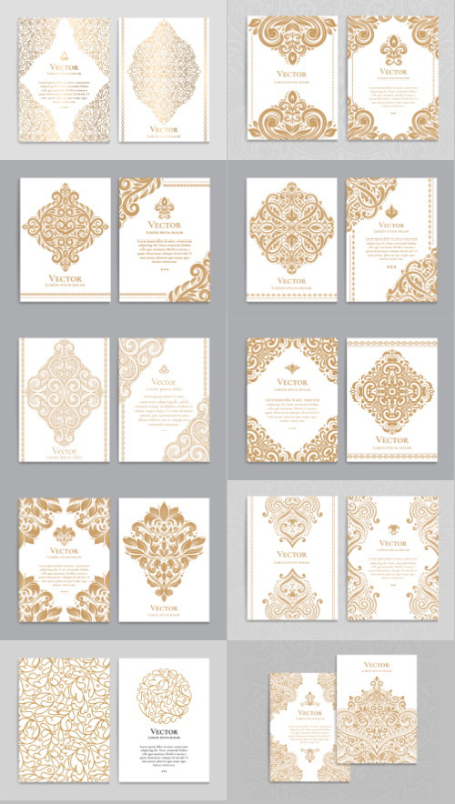 Luxury Vector Card with Gold Ornament 10xEPS Luxury Vector Card with Gold Ornament 10xEPS