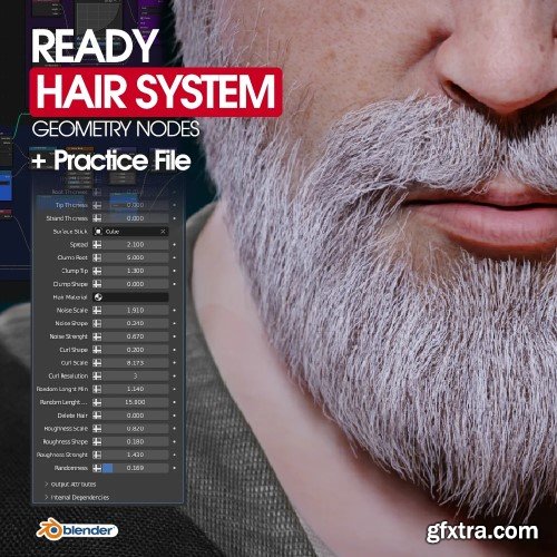 Gumroad - Blender Ready Hair System