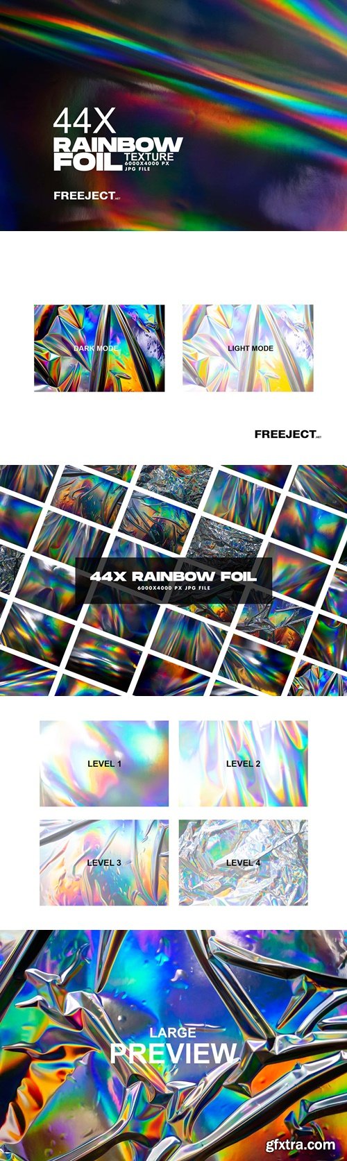 CreativeMarket - Rainbow Foil Texture Collection 5470219
