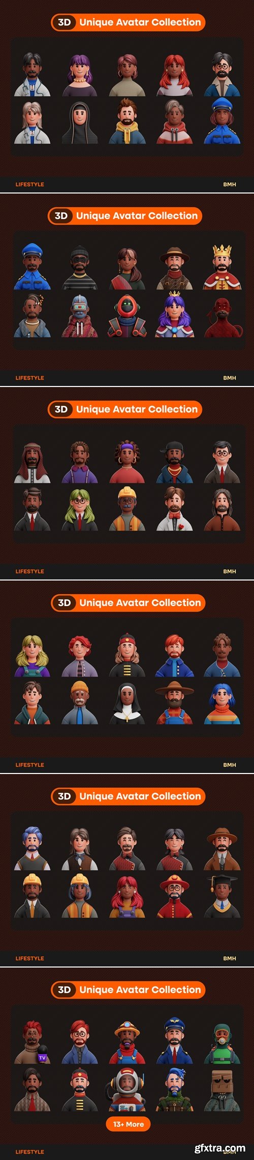 Lifestyle 3D Avatars Illustration