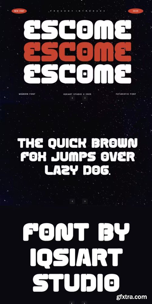 Escome - Space Font