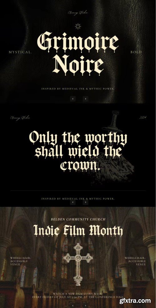 Creativemarket - Grimoire Noir – Gothic Blackletter Typeface