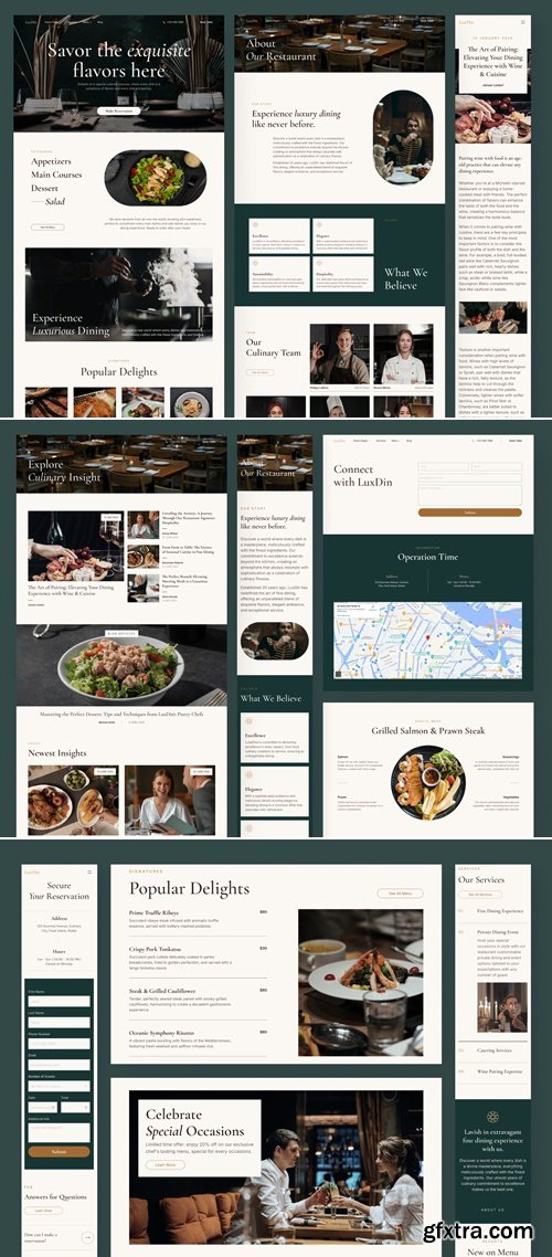 LuxDin - Luxury Restaurant Website Framer Template