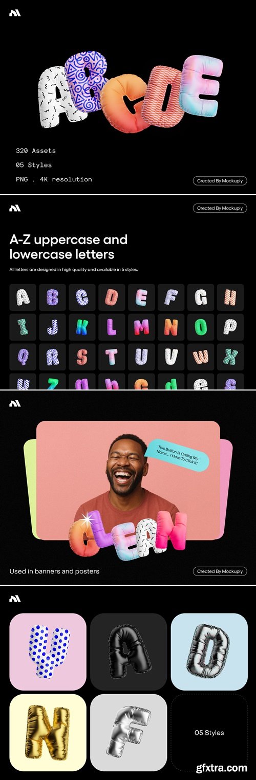 3D letter + Numbers - Mockuply Pro