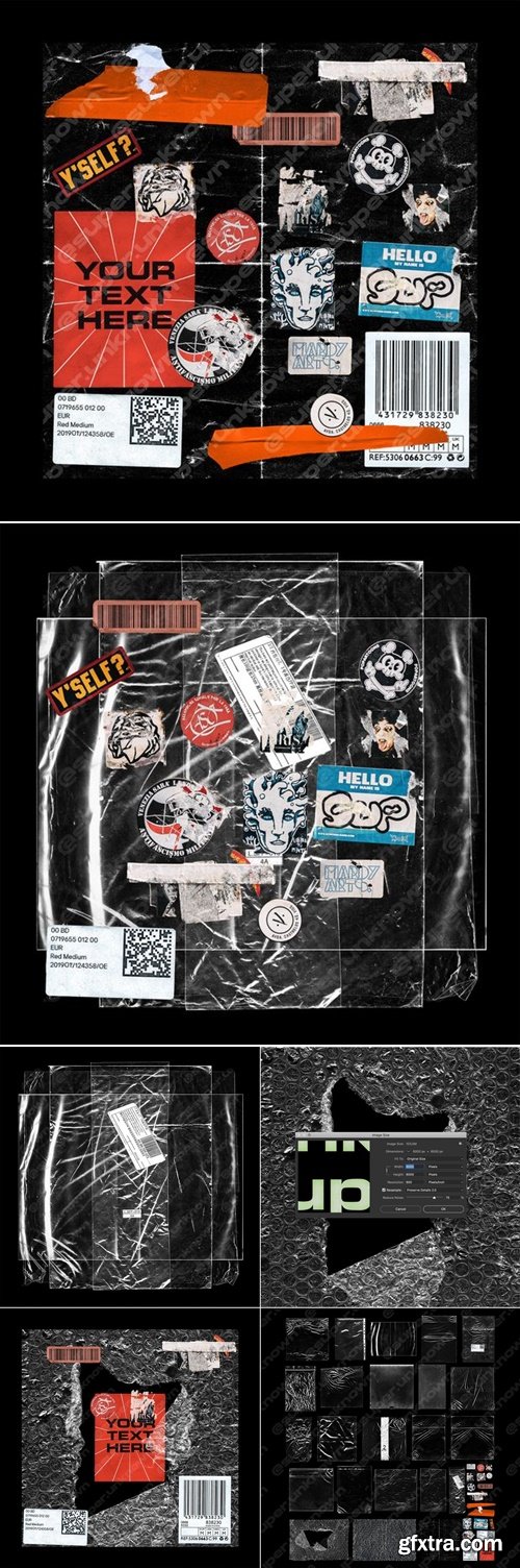 Superunknown - 23 Plastic bag Mockups PSD + 19 bonus sticker VOL. 2 - Photoshop - ULTIMATE Graphic Designer Bundle
