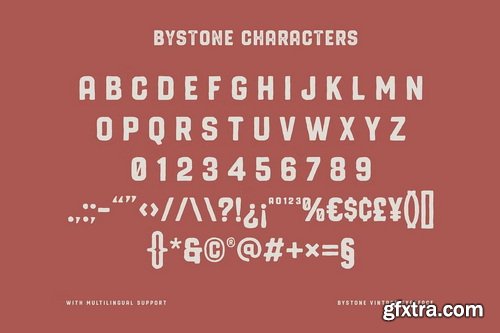 CreativeMarket - Bystone Vintage Display Sans Serif
