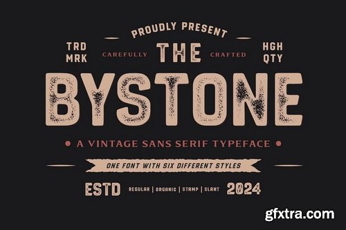 CreativeMarket - Bystone Vintage Display Sans Serif