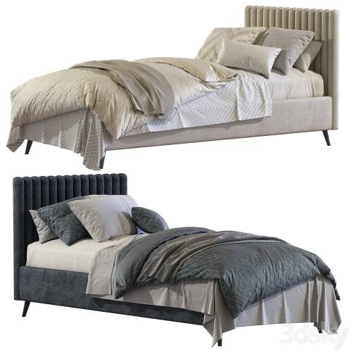 '3dsky Pro - Bed with a soft headboard 4' '3dsky Pro - Bed with a soft headboard 4'