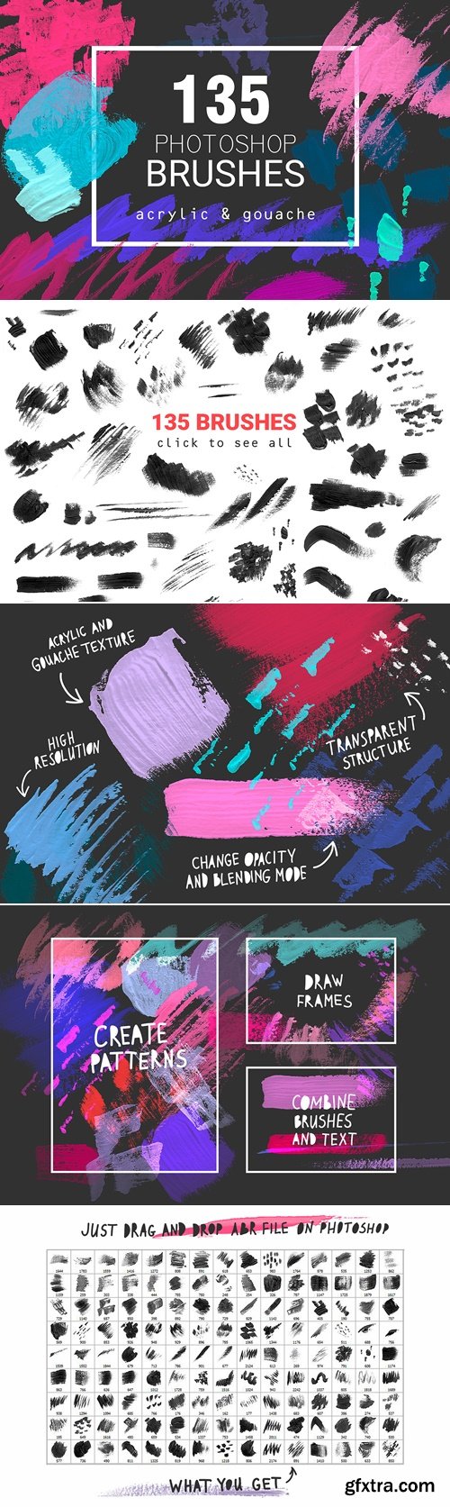 CreativeMarket - Acrylic&Gouache - 135 PS brushes 2152887