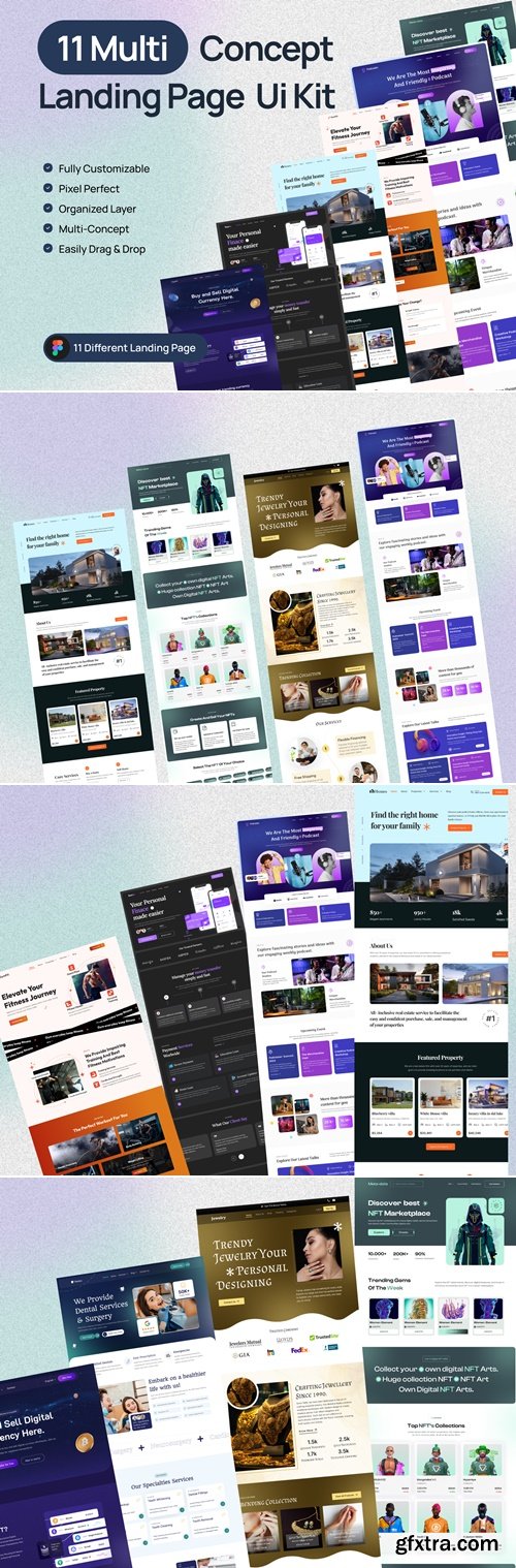 Landing page Bundle - 11 Multiconcept Landing Page template