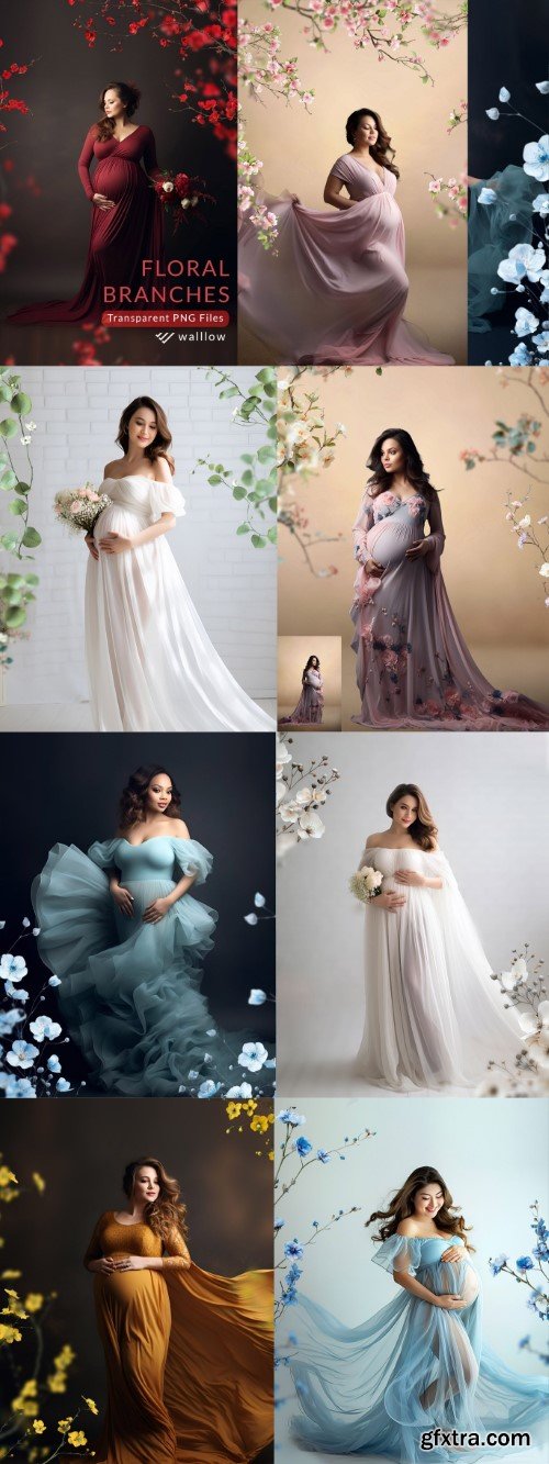 30 Floral Transparent PNG Spring overlays