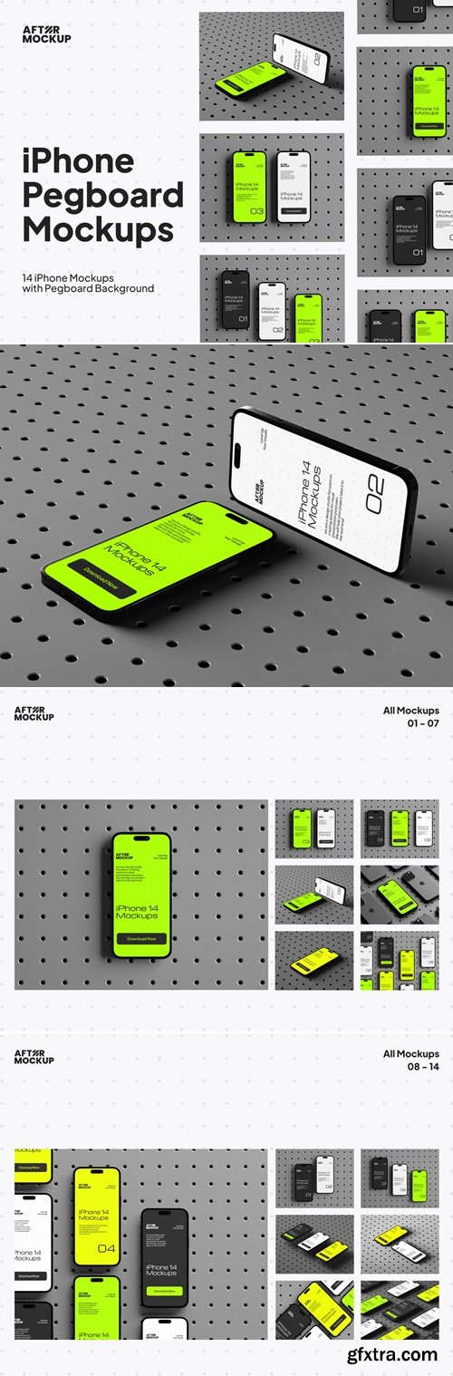 iPhone Pegboard Mockups