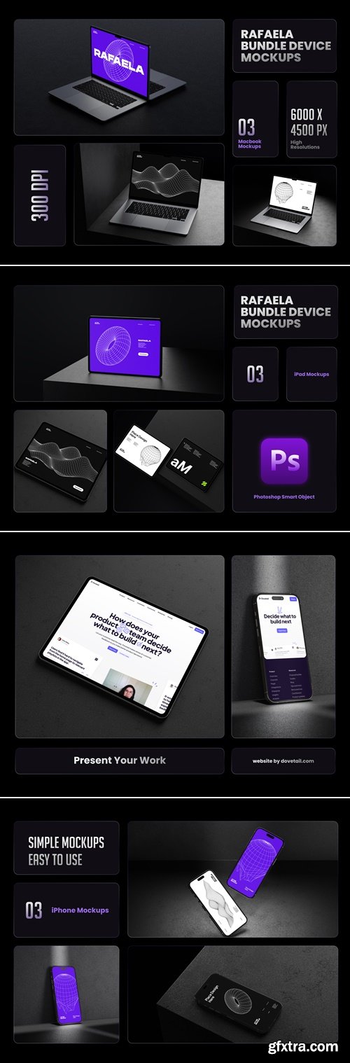 Rafaela Device Mockups