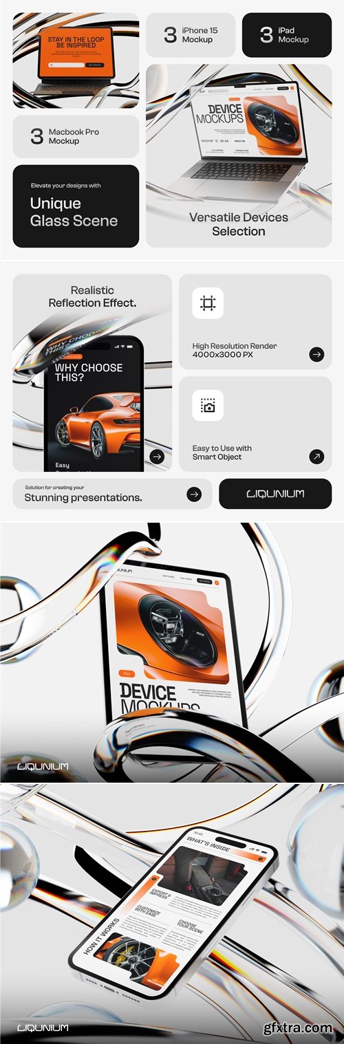 Liqunium - Device Mockups
