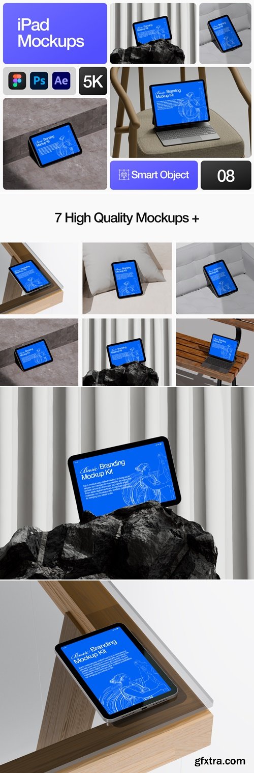iPad Mockups - Basic Branding Mockup Kit