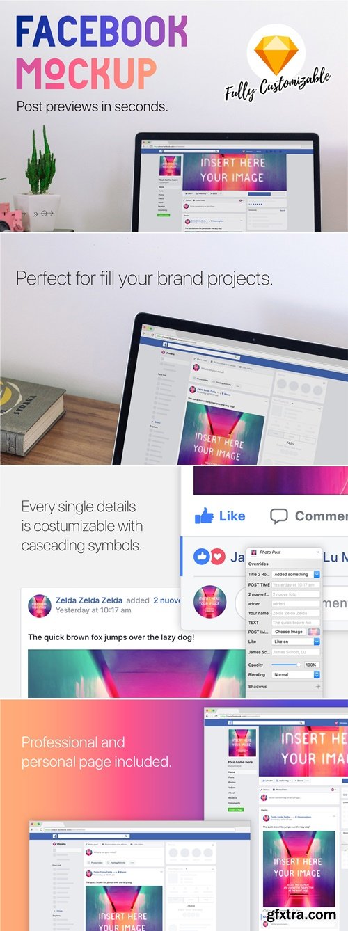 CreativeMarket - Facebook Mockup 2103483