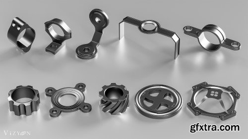 Artstation - 50 Hard Surface Kitbash + Full Process Tutorial by Vizyon Designers (Video Files Only)