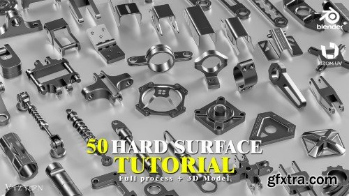 Artstation - 50 Hard Surface Kitbash + Full Process Tutorial by Vizyon Designers (Video Files Only)