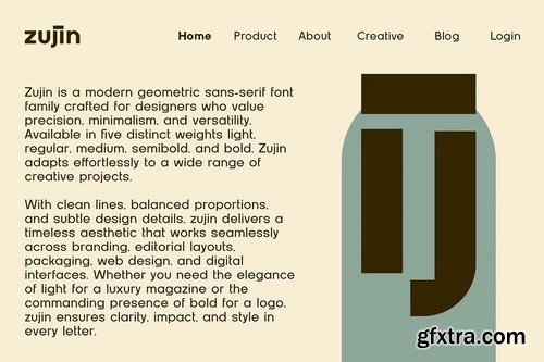 CreativeMarket - Zujin Geometric Sans Serif