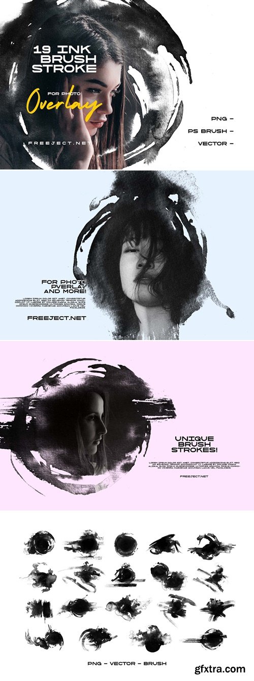 CreativeMarket - Ink Brush Stroke for Photo Overlay 5756890