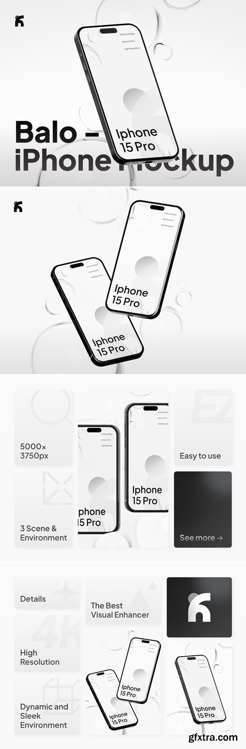Balo - iPhone 15 Pro Glassy Mockup