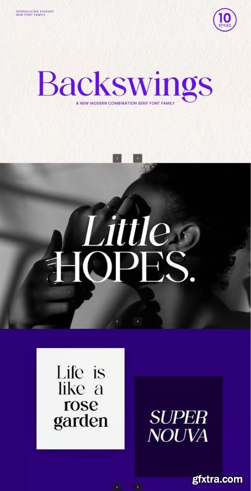 Backswings Modern Serif Font Family