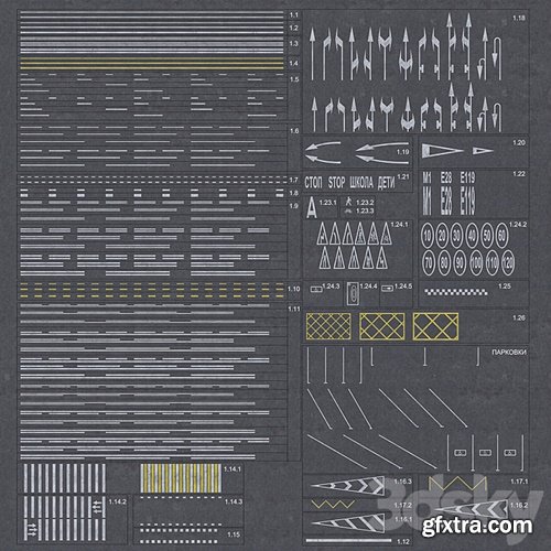 3dsky Pro - Road markings GOST