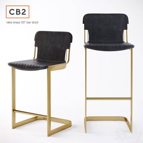 '3dsky Pro - CB2, Rake Brass bar stool' '3dsky Pro - CB2, Rake Brass bar stool'