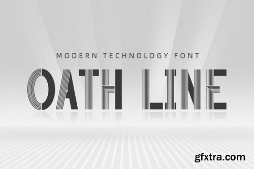 CreativeMarket - Oath Line Modern Technology Font