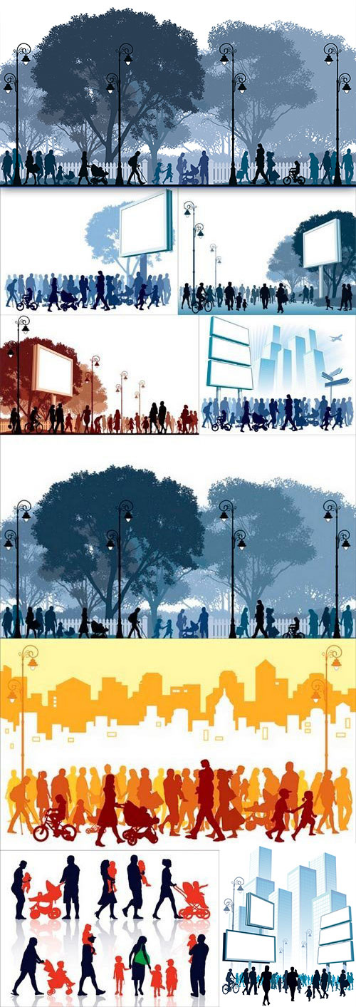 Crowd of People 8xEPS Crowd of People 8xEPS