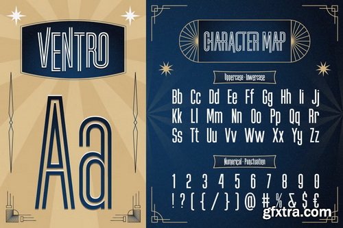 CreativeMarket - Ventro Art Deco Font