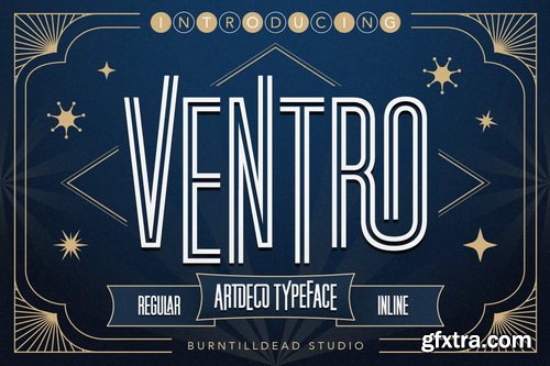 CreativeMarket - Ventro Art Deco Font